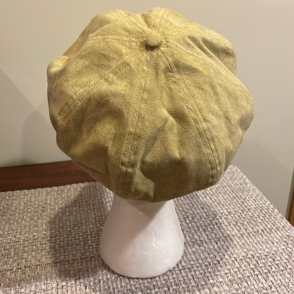 VTG Liz Claiborne Suede Beret Newsboy Cabbie Hat - Picture 4 of 9